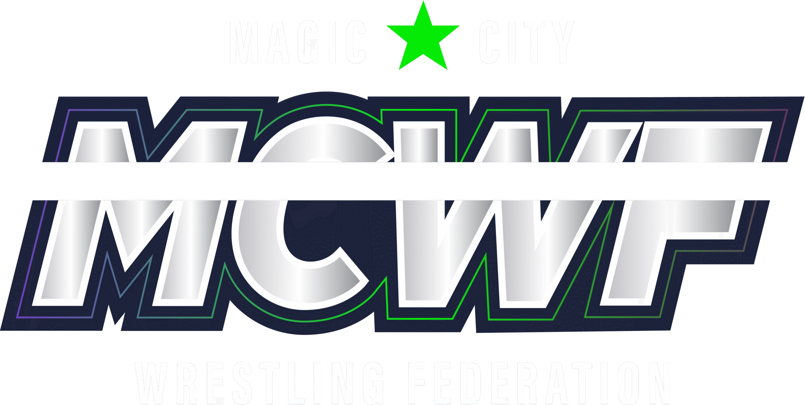 Magic City Wrestling Federation Logo in White